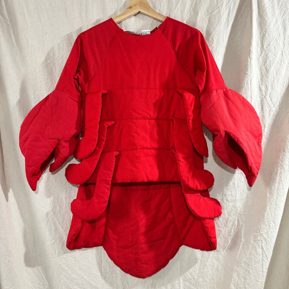 Vintage 80s Whimsicality Kids Lobster Costume Red Halloween Dress Up Size 6